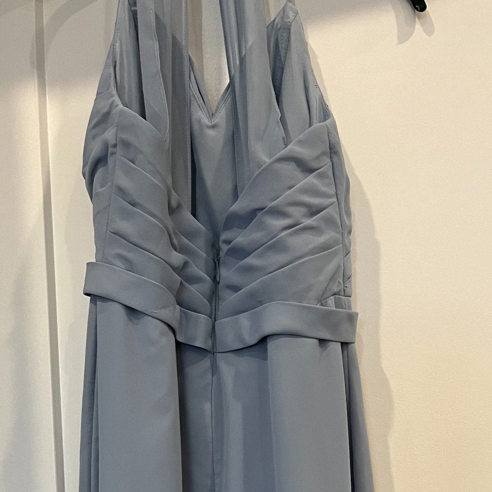 Azazie Dawn Bridesmaids Dress- Dusty Blue - Picture 3 of 5